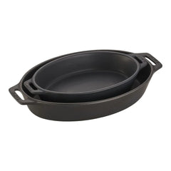 2-pc, Baking Dish Set, black matte