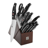 15-pc, Self Sharpening Knife block set, brown
