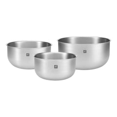 3-pc, Bowl set, silver