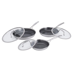 6-pc, Ceramic Hybrid Frying Pan Set