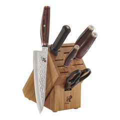 7-pc, Knife block set, natural