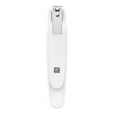 Pedicure nail clippers with nail catch, stainless steel | white