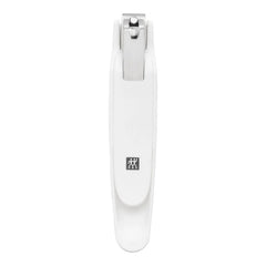 Pedicure nail clippers with nail catch, stainless steel | white