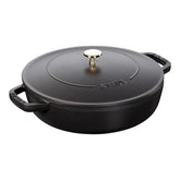 4 qt, Braiser With Lid, Black Matte