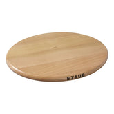 11.25 inch, Oval, Magnetic Wood Trivet, Brown