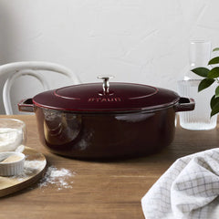 6.25 qt, Wide Oval Dutch Oven , grenadine