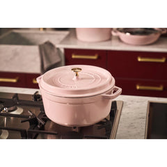 4 qt, Round, Dutch Oven, Pink Peony