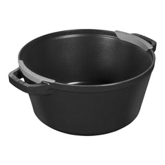 4-pc Stackable Set, Black Matte, Cast Iron