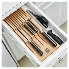 Beechwood, In-drawer Knife Organizer