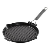 11-inch, Round, 10" Folding Grill - Black, Black Matte