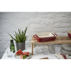 2-pc, Rectangular Baking Dish Set, cherry