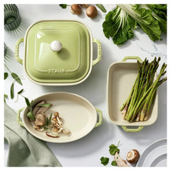 4-pc, Macaron Mixed Baking Dish Set, light green