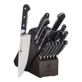16-pc, Knife block set, walnut