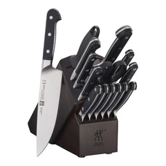 16-pc, Knife block set, walnut