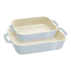 2-pc, Rectangular Baking Dish Set Macaron, light blue