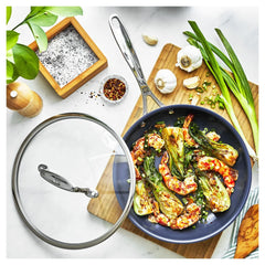2-pc, Stainless Steel, Ceramic Coating, Non-stick, Fry Pan With Lid Set
