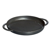 10-inch, Round Double Handle Pure Grill, black matte
