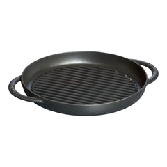 10-inch, Round Double Handle Pure Grill, black matte