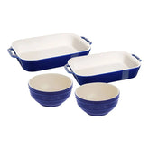 4-pc, Baking And Bowl Set, Dark Blue