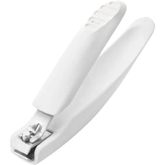 Pedicure nail clippers with nail catch, stainless steel | white