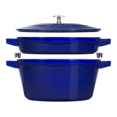 3-pc Stackable Set, Dark Blue, Cast Iron