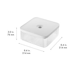 CUBE Container L / 21 cm, 1.75 Qt, Transparent-white