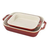 2-pc, Rectangular Baking Dish Set, rustic red