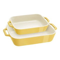 2-pc, Rectangular Baking Dish Set, citron