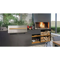 Built-in Propane Gas Grill, silver