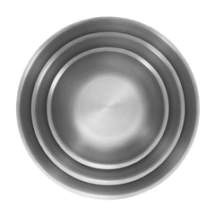 3-pc, Bowl set, silver