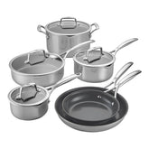 10-pc, 18/10 Stainless Steel, Pots And Pans Set Ceramic Coating