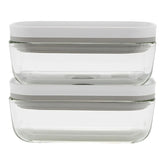 S / 2-pc, Small Vacuum Container, Glass, Grey