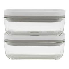 S / 2-pc, Small Vacuum Container, Glass, Grey