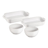 4-pc, Baking And Bowl Set, White