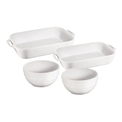 4-pc, Baking And Bowl Set, White