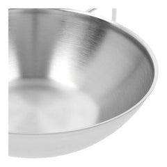 12-inch, 18/10 Stainless Steel, Flat Bottom Wok, Silver