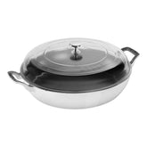 3.5 qt, Braiser With Glass Lid, Pure-white