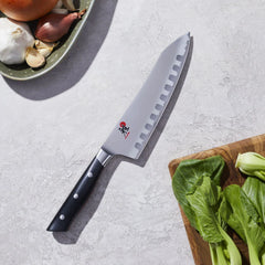 7-inch Rocking Santoku, Hollow Edge