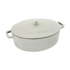 6.25 qt, Wide Oval Dutch Oven, white truffle
