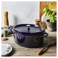 5.75 qt, Oval, Dutch Oven, Dark Blue