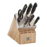 8-pc, Knife block set, natural