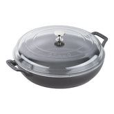 3.5 qt, Braiser With Glass Lid, Black Matte