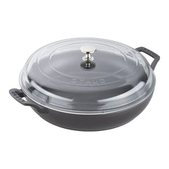 3.5 qt, Braiser With Glass Lid, Black Matte