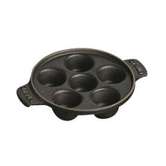5.5-inch, Escargot Dish with six holes, black matte