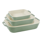 3-pc, Rectangular Baking Dish Set, eucalyptus
