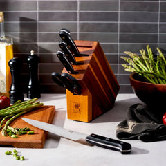 6-pc, Knife block set, acacia
