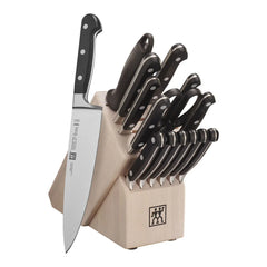 16-pc, Knife block set, pure-white