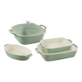 5-pc, Mixed Baking Dish Set, eucalyptus