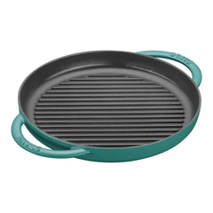10-inch, Round Double Handle Pure Grill, Turquoise