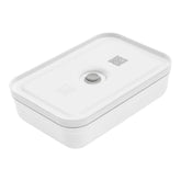 L Flat, Vacuum Lunch Box, Plastic, White-grey